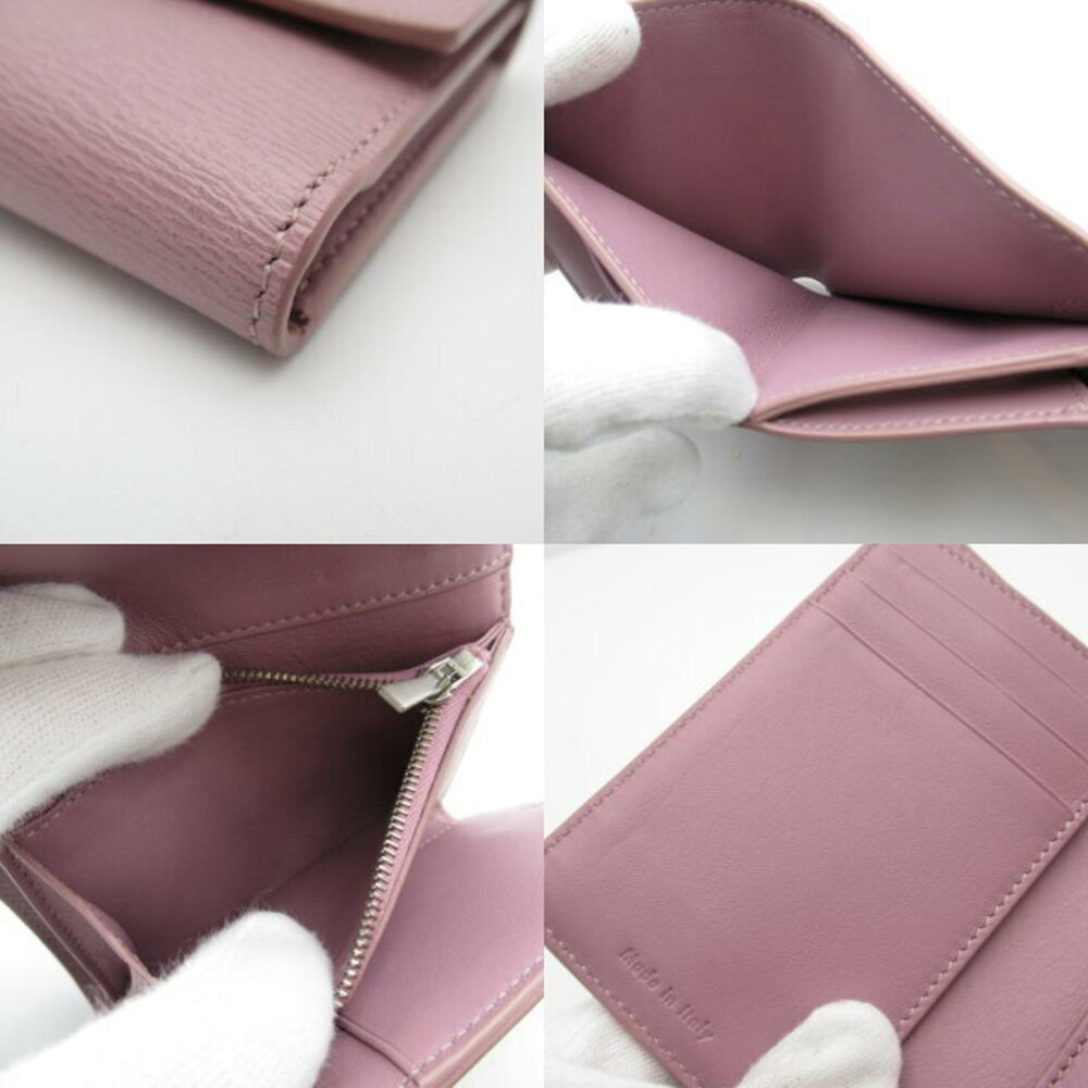 Celine Flap Multi Function Tri Fold Wallet Purple… - image 9